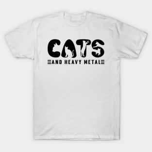 Cats And Heavy Metal v2 T-Shirt